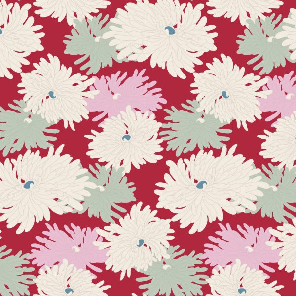 TELA TILDA COTTAGE - MINNIE RED